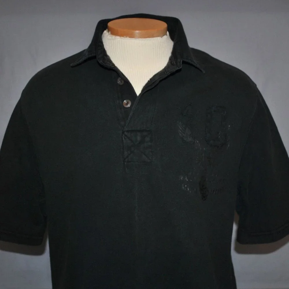 Polo Ralph Lauren Shirt Size Large Faded Black Short Sleeve Polo